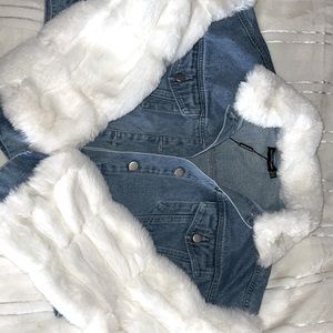 PLT Faux fur Jean jacket